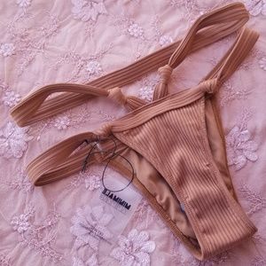 SOLD Minimale Animale ribbed knotted bikini bottom